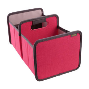 Skládací box meori® Mini Double – dvoukomorový organizér s madlem, Berry Pink