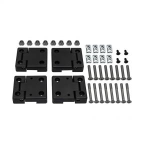 Hliníkové panty předních dveří, černé