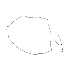 Levá zadní brzdová trubka