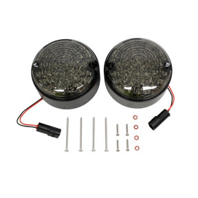 LED směrovky s „běžícím“ efektem 95 mm – zadní, Kouřová