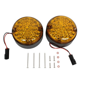 LED směrovky s „běžícím“ efektem 95 mm – zadní, Oranžová